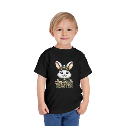 Dye-Hard Hunter Toddler Tee - Fun Camo Bunny Shirt for Kids