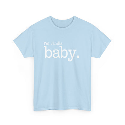 Vanilla Baby Unisex Heavy Cotton Tee, I'm Vanilla Shirt, Gender Neutral Toddler Tshirt, Neutral Baby Clothes, Soft Cotton