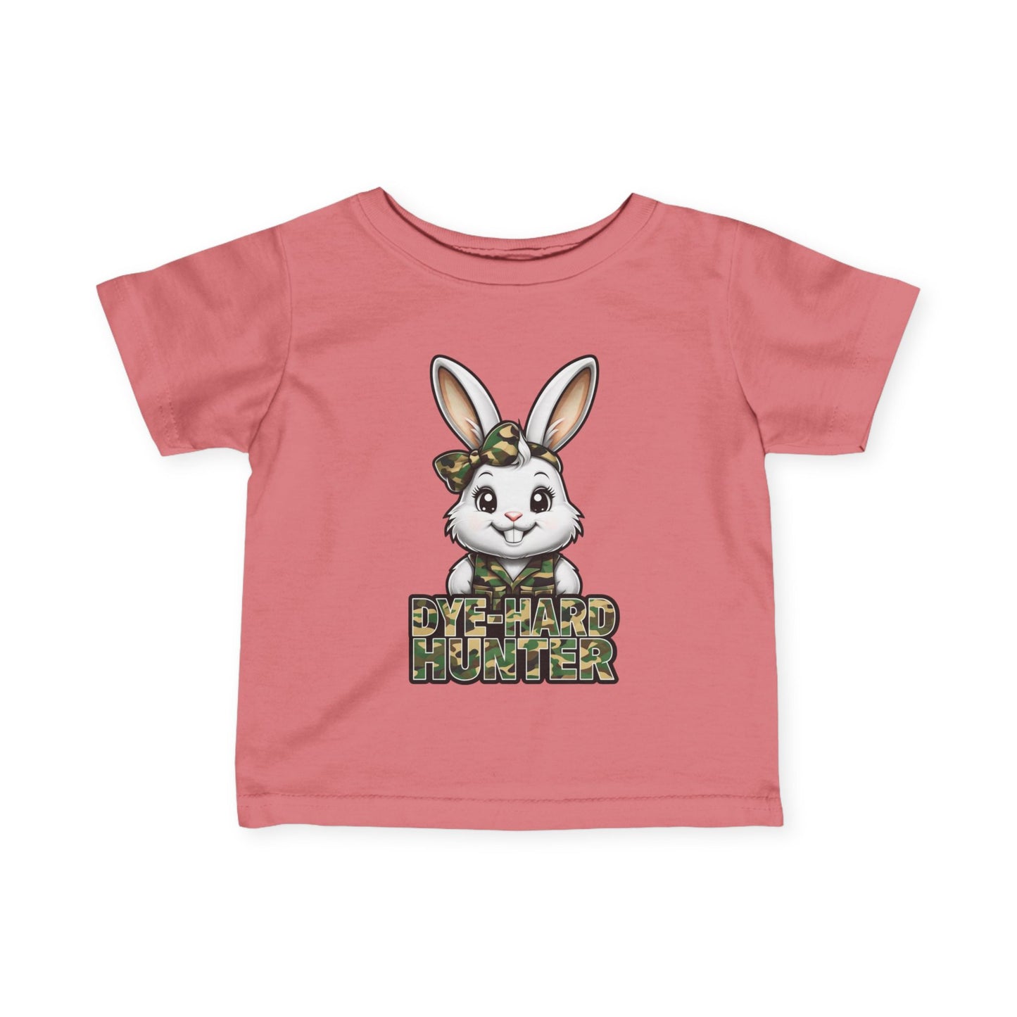 Dye-Hard Girl Hunter Infant Tee - Cute Bunny T-Shirt for Little Outdoorsy Kids