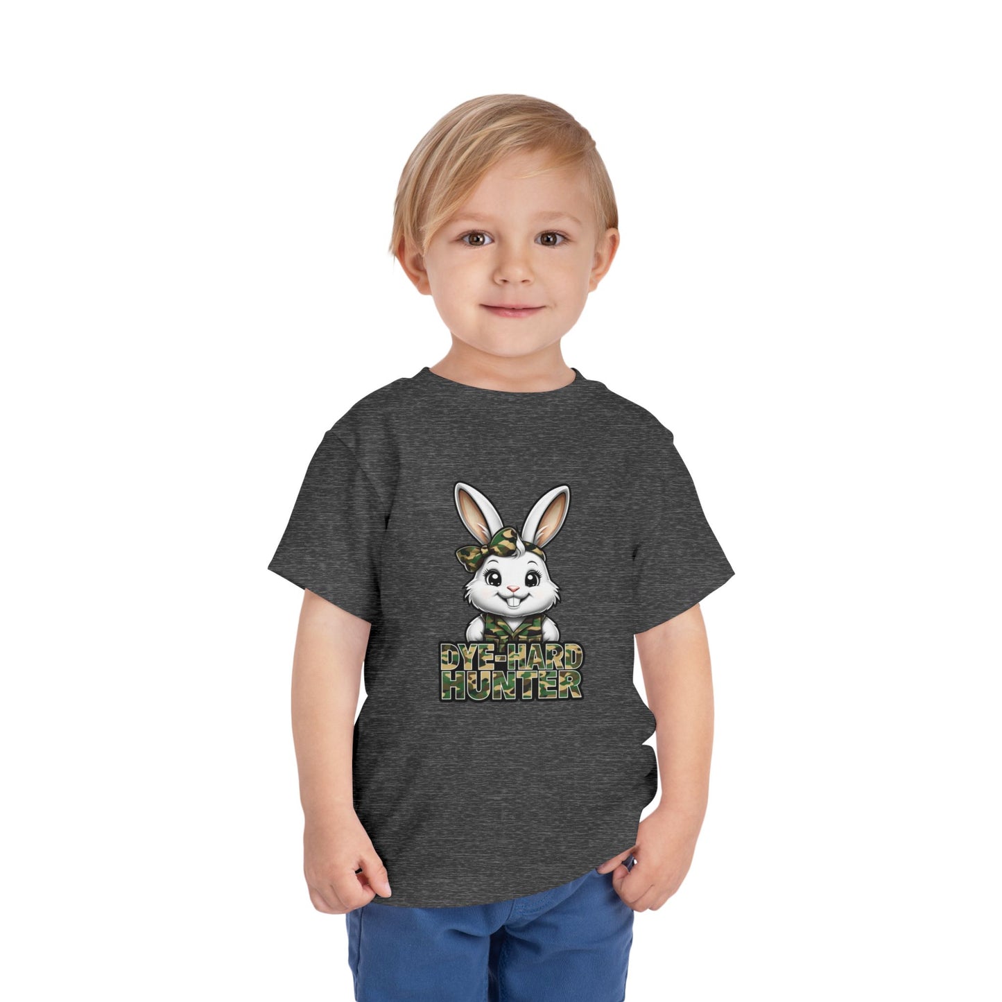 Toddler Camo Bunny Tee - 'Die-Hard Hunter' Short Sleeve Shirt