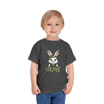 Toddler Camo Bunny Tee - 'Die-Hard Hunter' Short Sleeve Shirt