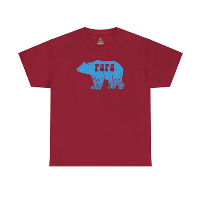 Floral Papa Bear T-Shirt, Daddy Tee, Father's Day Gift, Family Matching Shirt, Dad Birthday Present