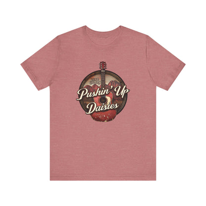 Pushin' Up Daisies Graphic T-Shirt, Gift for Musicians, Unisex Casual Wear, Music Lover's Apparel, Concerts