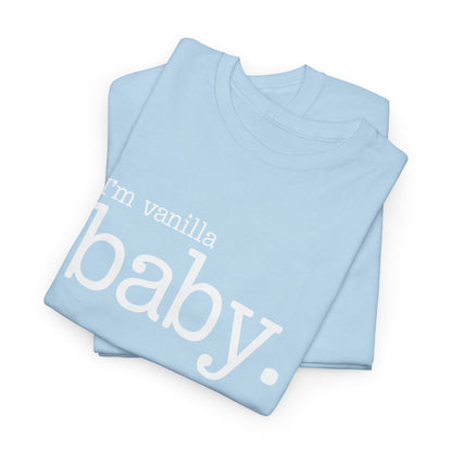 Vanilla Baby Unisex Heavy Cotton Tee, I'm Vanilla Shirt, Gender Neutral Toddler Tshirt, Neutral Baby Clothes, Soft Cotton