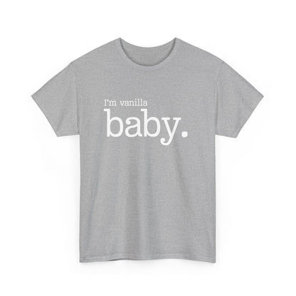 Vanilla Baby Unisex Heavy Cotton Tee, I'm Vanilla Shirt, Gender Neutral Toddler Tshirt, Neutral Baby Clothes, Soft Cotton