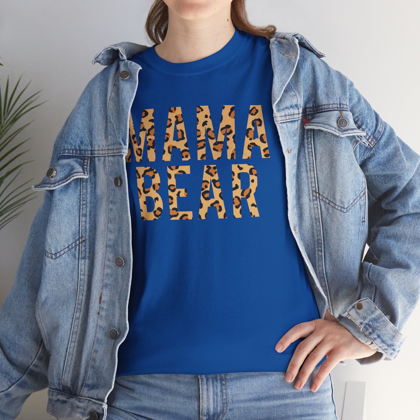 Animal Print Mama Bear T-Shirt, Bear Print Tee, Family Bear Shirt, Cute Animal Graphic Tee, Mother's Day Gift