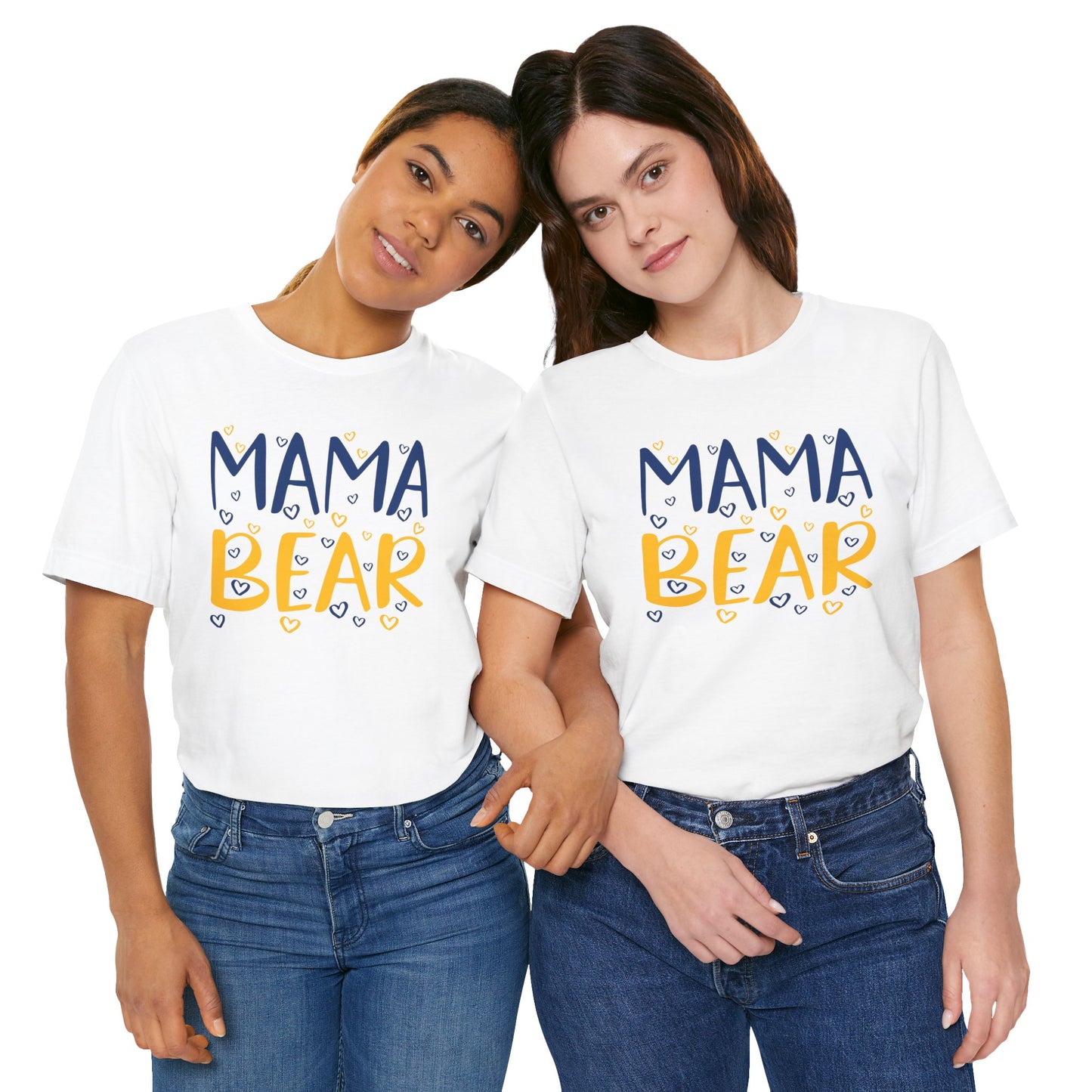 Mama Bear Hearts Bella Canvas Shirt, Unisex Tee, Family Matching Outfit, Mother's Day Gift, Graphic Top